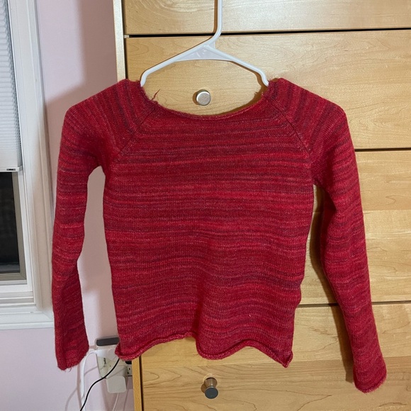 Red, one size, boat neck sweater from Subdued - Picture 3 of 4